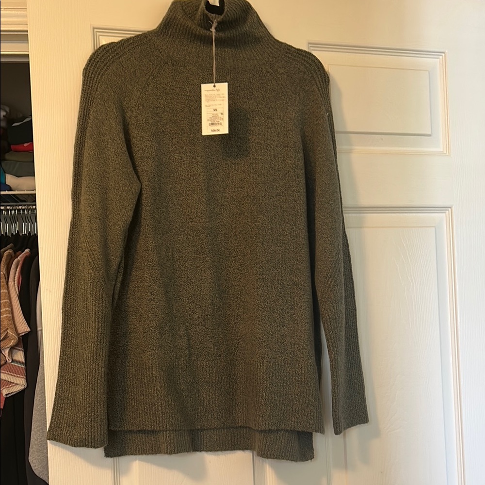 a new day Green Cowl Turtleneck Sweater